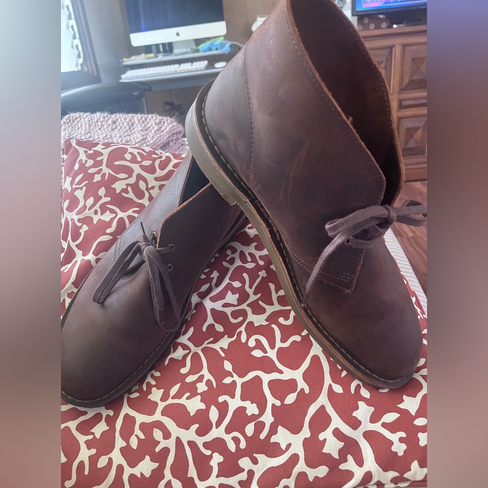 Men's Clarks Chukka Brown Leather 10.5 W